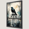 Mystical Raven on Fence Art Poster - Gothic Wall Decor