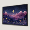 Mystical Starry Sky Mountain Scene Canvas Print