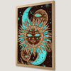 Mystical Sun and Moon Art Poster for Celestial Decor