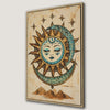 Mystical Sun and Moon Canvas Print Boho Chic Art