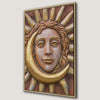 Mystical Sun and Moon Face Bohemian Canvas Print Art