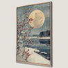 Mystical Winter Full Moon Snowy Landscape Canvas Print