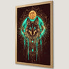 Mystical Wolf and Moon Art Poster for Boho Home Decor