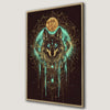 Mystical Wolf and Moon Canvas Print Boho Chic Decor