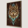 Mystical Wolf Portrait Canvas Print Boho Chic Decor