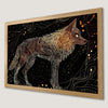 Mystical Wolf Silhouette Art Poster for Boho Decor