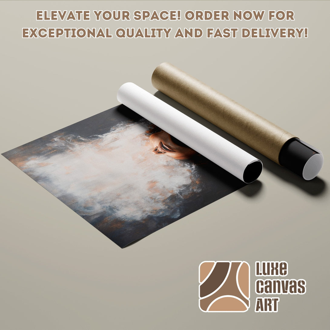 Abstract art Poster Roll in neutral tones, perfect for modern decor.