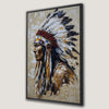 Native American Chief Feather Headdress Canvas Print