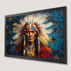 Native American Chief Portrait Art Poster | Tribal Wall Decor