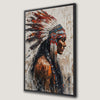Native American Warrior Canvas Print Tribal Wall Art