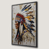 Native American Warrior Portrait Canvas Print Tribal Art