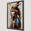 Native American Woman Portrait Art Poster | Cultural Wall Decor