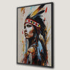 Native American Woman Portrait Canvas Print Art Decor