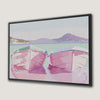 Nautical Coastal Art Pink Boats Canvas Print for Decor