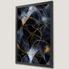 Navy Blue and Gold Abstract Art Poster for Modern Decor