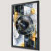 Navy Blue and Gold Geometric Art Poster - Modern Wall Decor