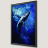 Navy Whale Art Poster | Ocean-Themed Wall Decor