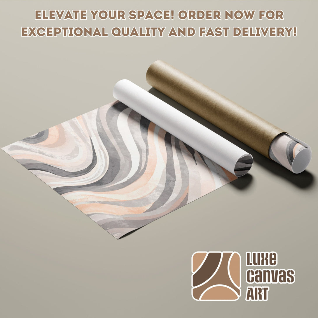 Abstract art poster roll with neutral color palette. Elevate your space! Order your Poster today!