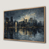 Night Cityscape Reflection Canvas Print Urban Decor