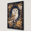 Night White Owl Celestial Starry Sky Canvas Print
