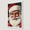 Nostalgic Santa Claus Portrait Art Poster - Vintage Holiday Decor
