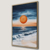 Ocean Sunrise Seascape Framed Canvas Print Art