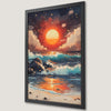 Ocean Sunset Art Poster - Coastal Beach Scene for Your Wall