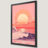 Ocean Sunset Art Poster - Coastal Wall Decor for Your Home