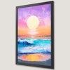 Ocean Sunset Art Poster | Coastal Wave Print for Home