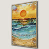 Ocean Sunset Canvas Print with Serene Coastline View