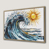 Ocean Wave and Sun Canvas Print for Coastal Wall Decor