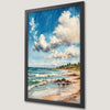 Ocean Waves Beach Scene Art Poster - Coastal Home Decor