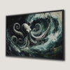 Octopus in Ocean Waves Canvas Print Marine Decor