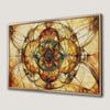 Orange and Brown Symmetrical Pattern Canvas Print Art