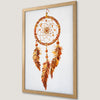 Orange Dreamcatcher Art Poster for Boho Home Decor