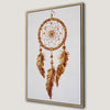Orange Dreamcatcher Framed Canvas Print for Spiritual Decor