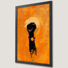 Orange Power Fist Art Poster | Symbolic Wall Decor