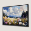 Panoramic Landscape Blue Sky Meadow Canvas Print