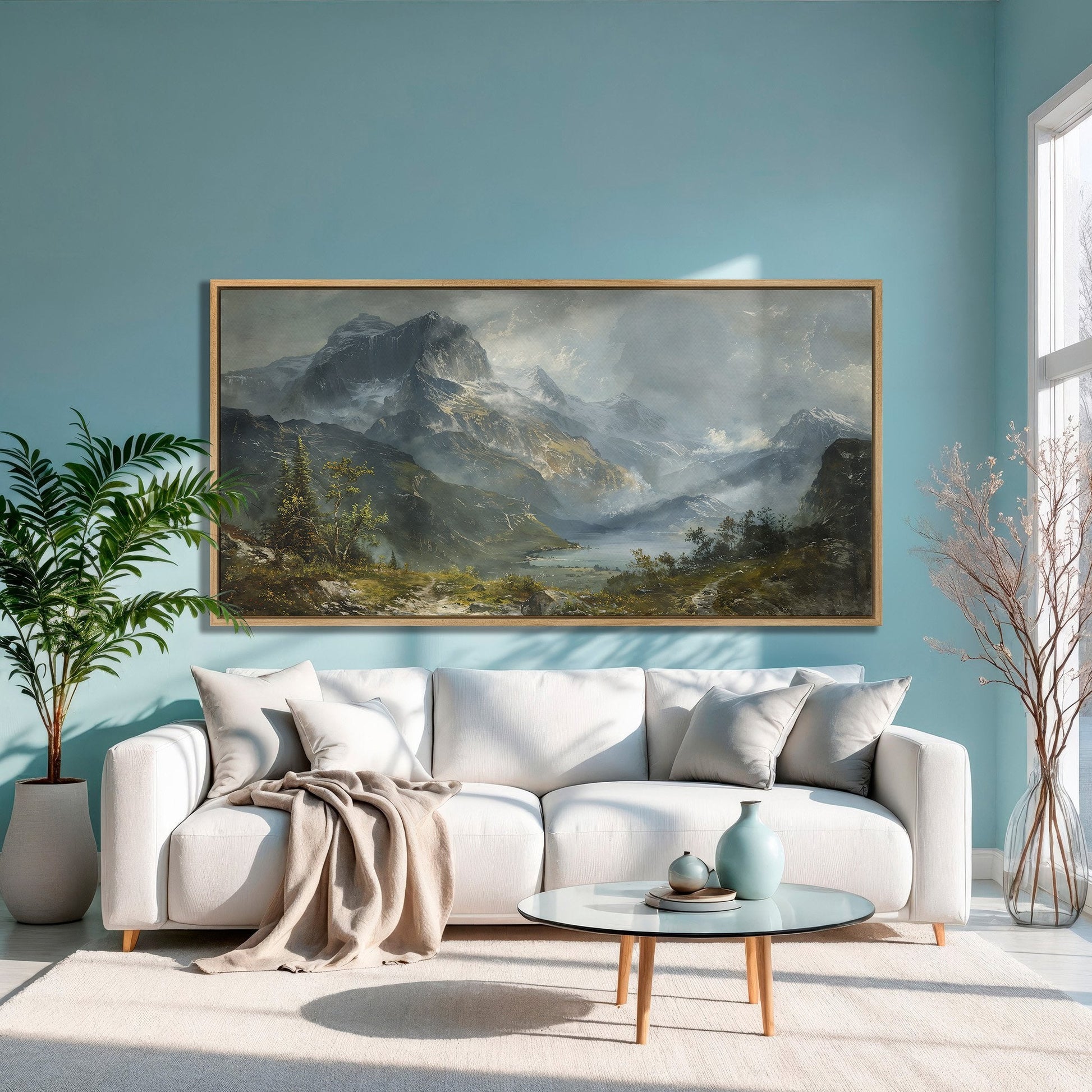 Panoramic Mountain Landscape Canvas Print