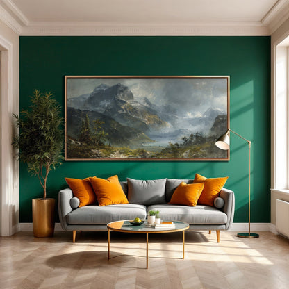 Panoramic Mountain Landscape Canvas Print
