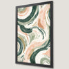 Pastel Abstract Art Poster in Green, Pink, and Beige