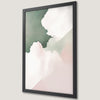 Pastel Cloudy Art Poster with Minimalist Green Hues for Modern Decor