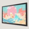 Pastel Coastal Seascape Art Poster: Ocean Waves for Your Home