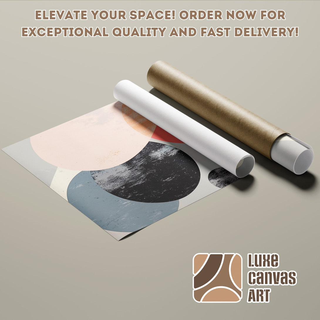 Abstract art Poster Roll in neutral tones. Modern wall art with a minimalist style and soft color palette. Shop now!