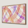 Pastel Colors Curved Stripes Canvas Print for Bedroom
