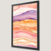 Pastel Fluid Motif Art Poster with Gold Accents for Stylish Decor