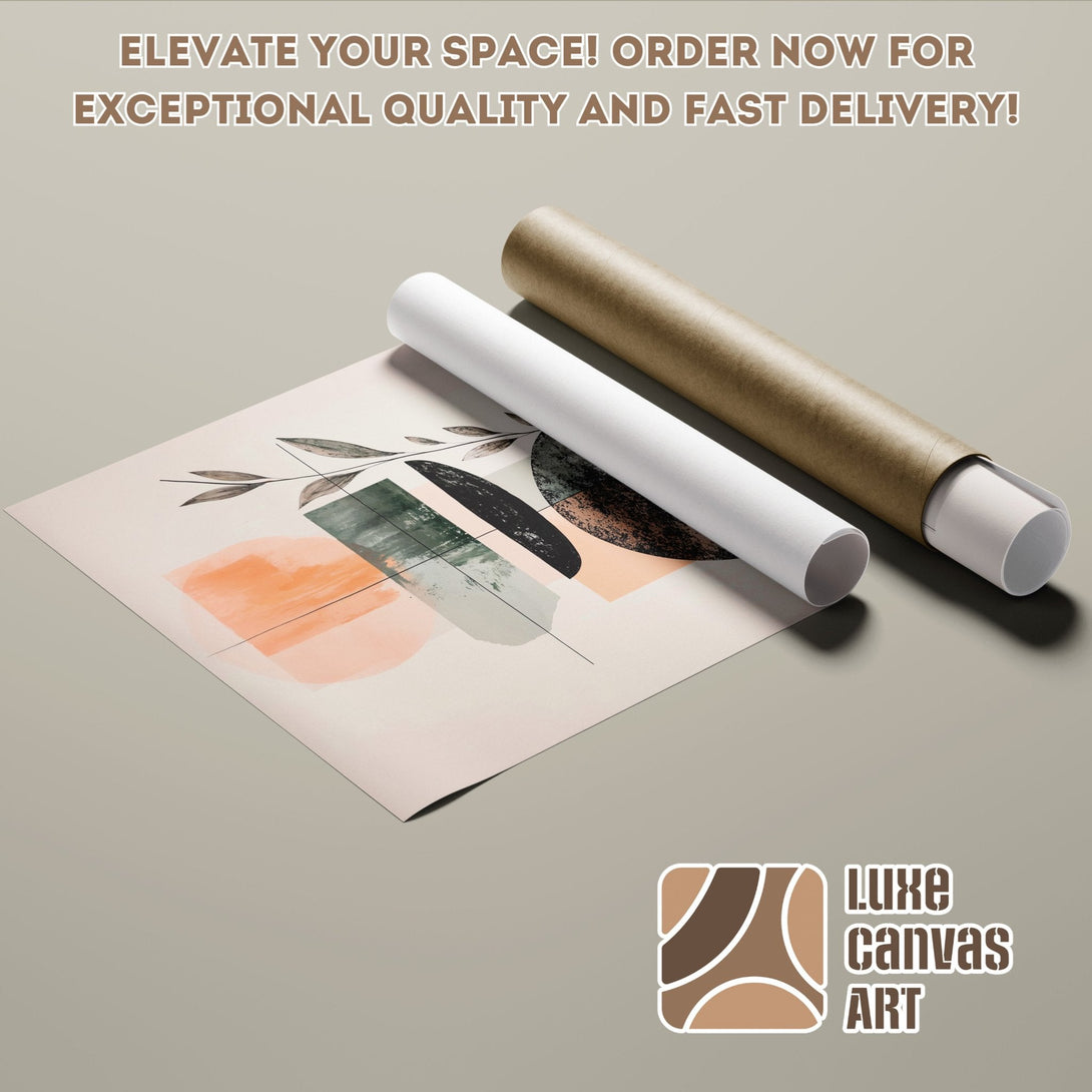 Abstract art Poster Roll in neutral tones. Elevate your space with this modern, stylish art print. Order now!