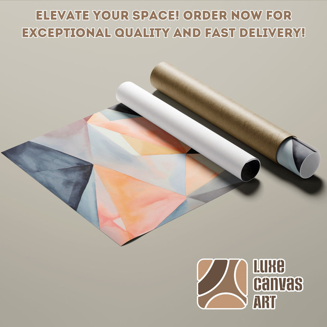 Abstract geometric poster roll with a warm color palette. Elevate your space today!