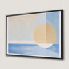 Pastel Geometric Minimalist Blue and Beige Canvas Print
