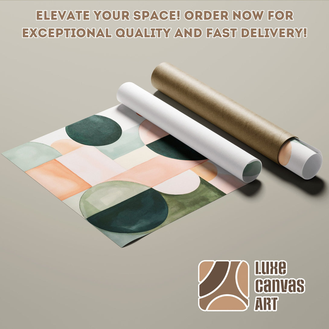 Abstract art poster roll with a muted color palette. Elevate your space with this stylish Poster! Fast delivery.